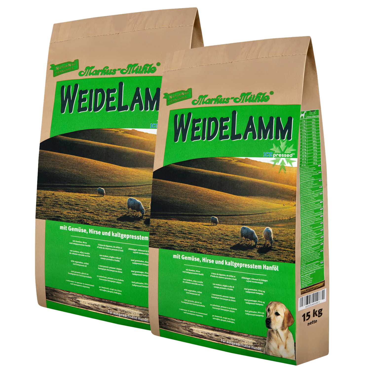Doppelpack Markus-Mühle WEIDELAMM 15 kg Doppelpack Markus-Mühle WEIDELAMM 15 kg