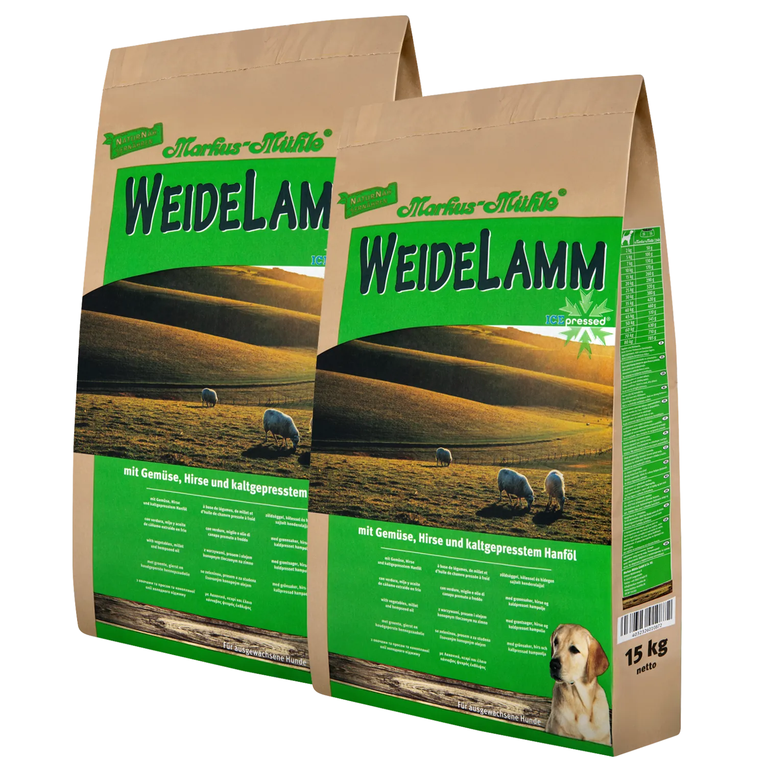 Doppelpack Markus-Mühle WEIDELAMM 15 kg