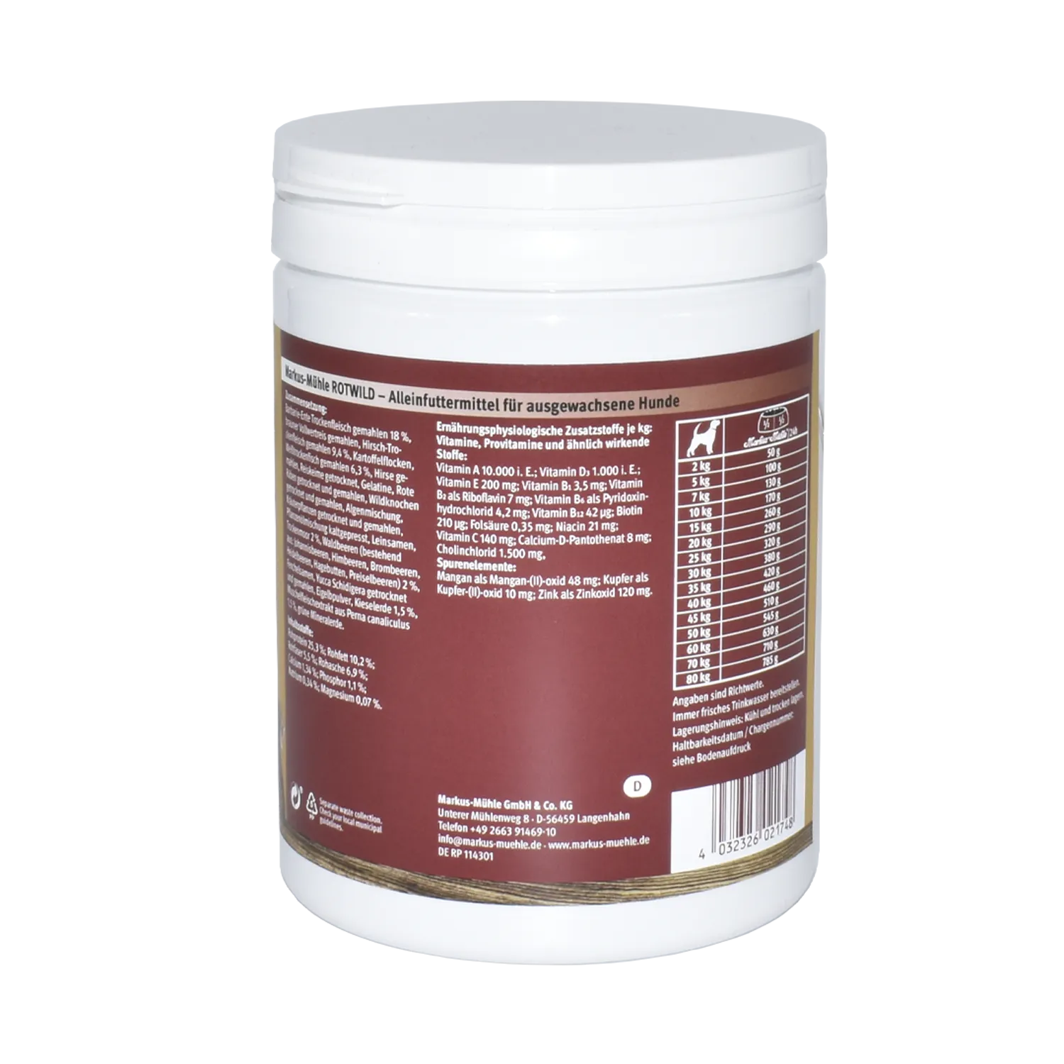 Schnupperangebot Markus-Mühle ROTWILD Hirsch 600 g