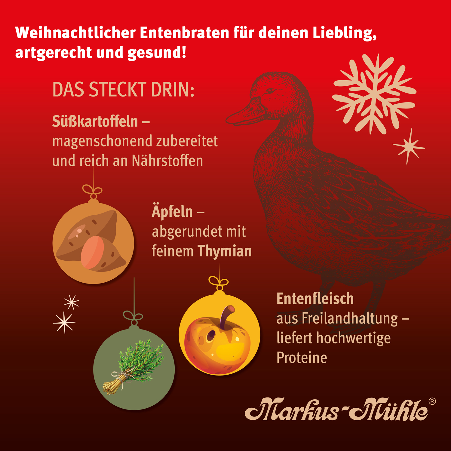 Markus-Mühle WEIHNACHTSENTE 10 kg *limitierte Sonderedition* Markus-Mühle WEIHNACHTSENTE 10 kg *limitierte Sonderedition*