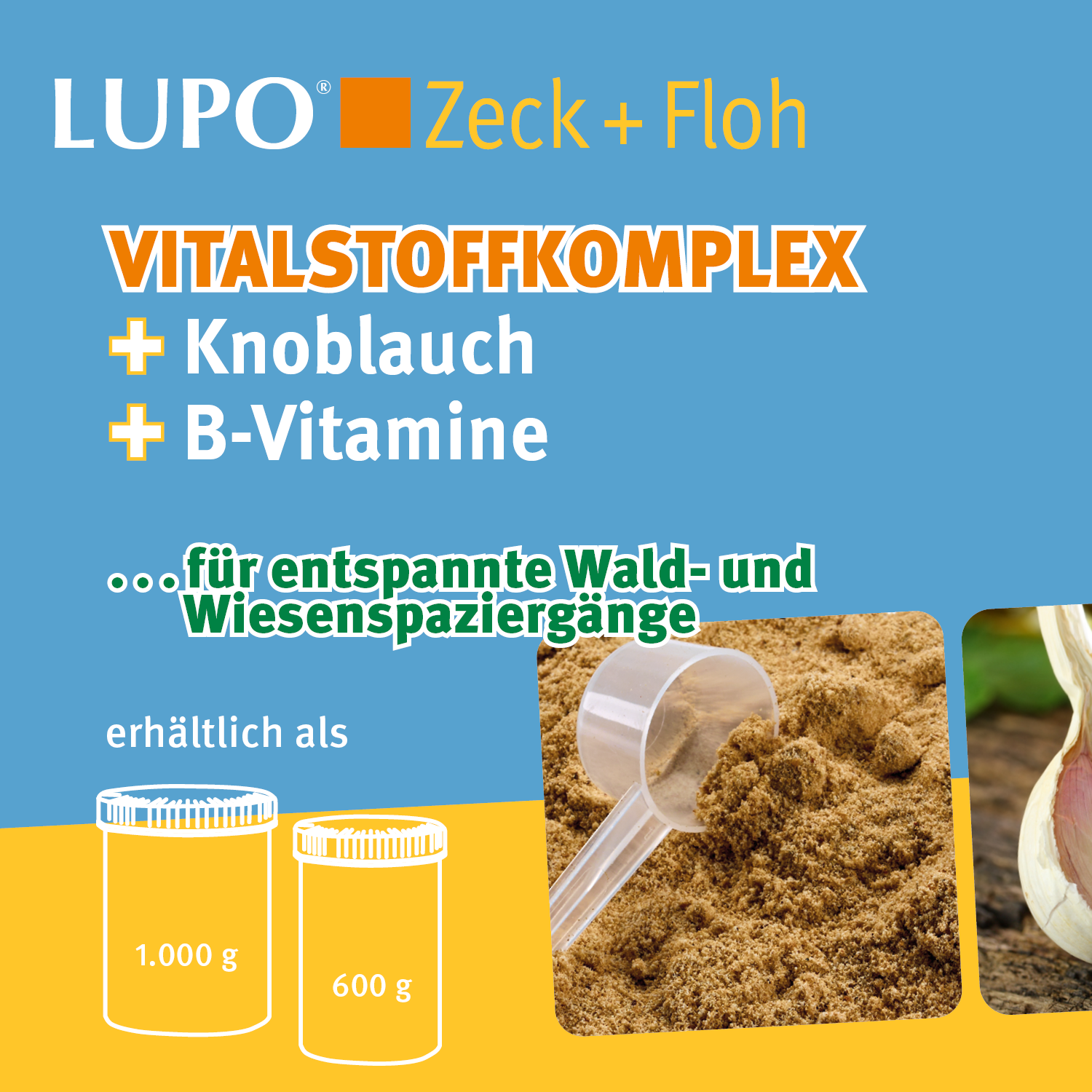 Saison-Paket Markus-Mühle TRUE NATURE 15 kg + LUPO Zeck+ Floh 600g