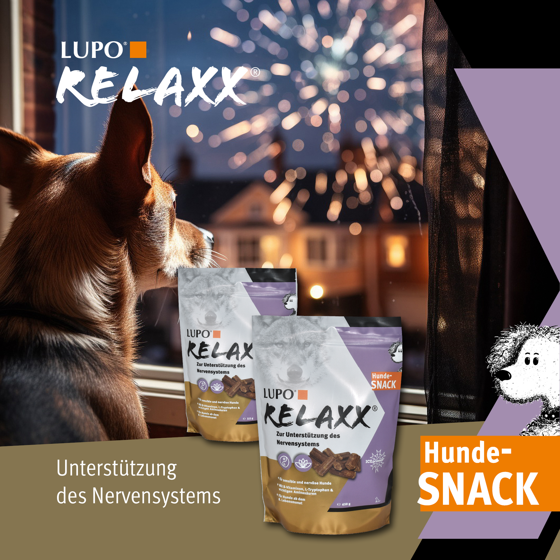 LUPO RELAXX Snack für Hunde 650 g LUPO RELAXX Snack für Hunde 650 g