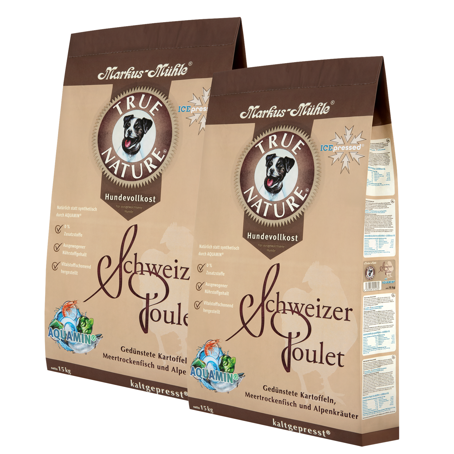 Doppelpack Markus-Mühle TRUE NATURE 15 kg 