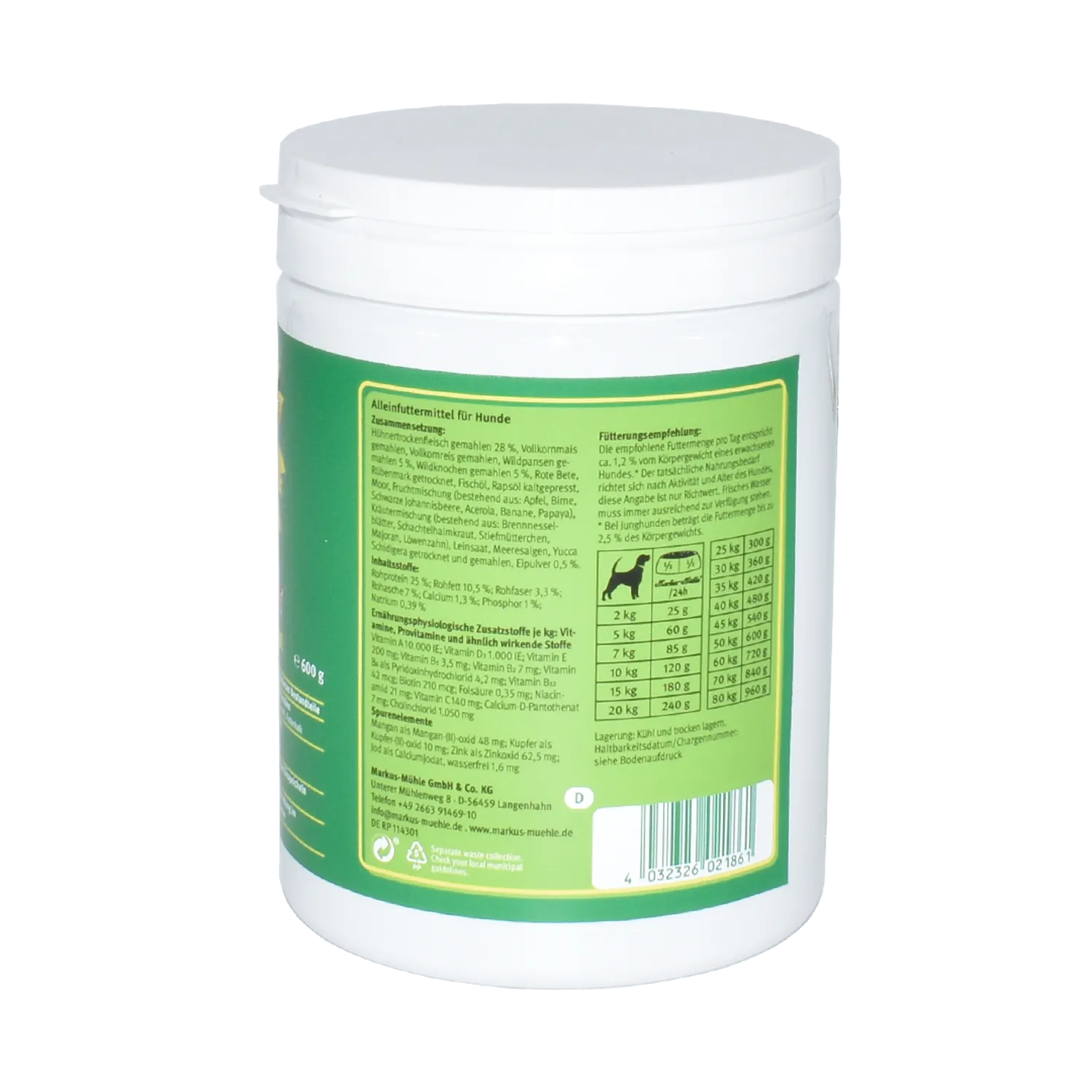 Schnupperangebot Markus-Mühle NaturNah Hundefutter 600 g