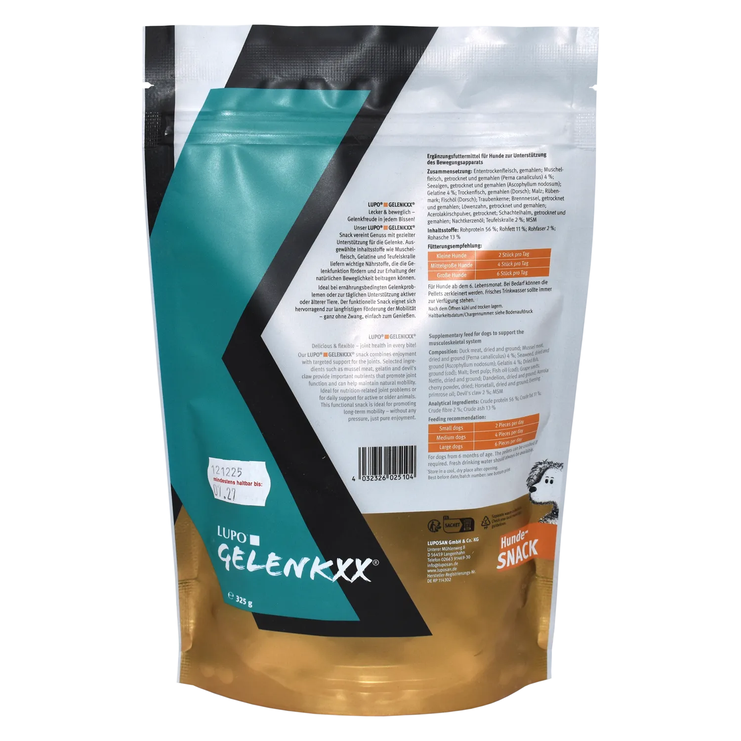 Gratis LUPO GELENKXX Snack für Hunde 180 g