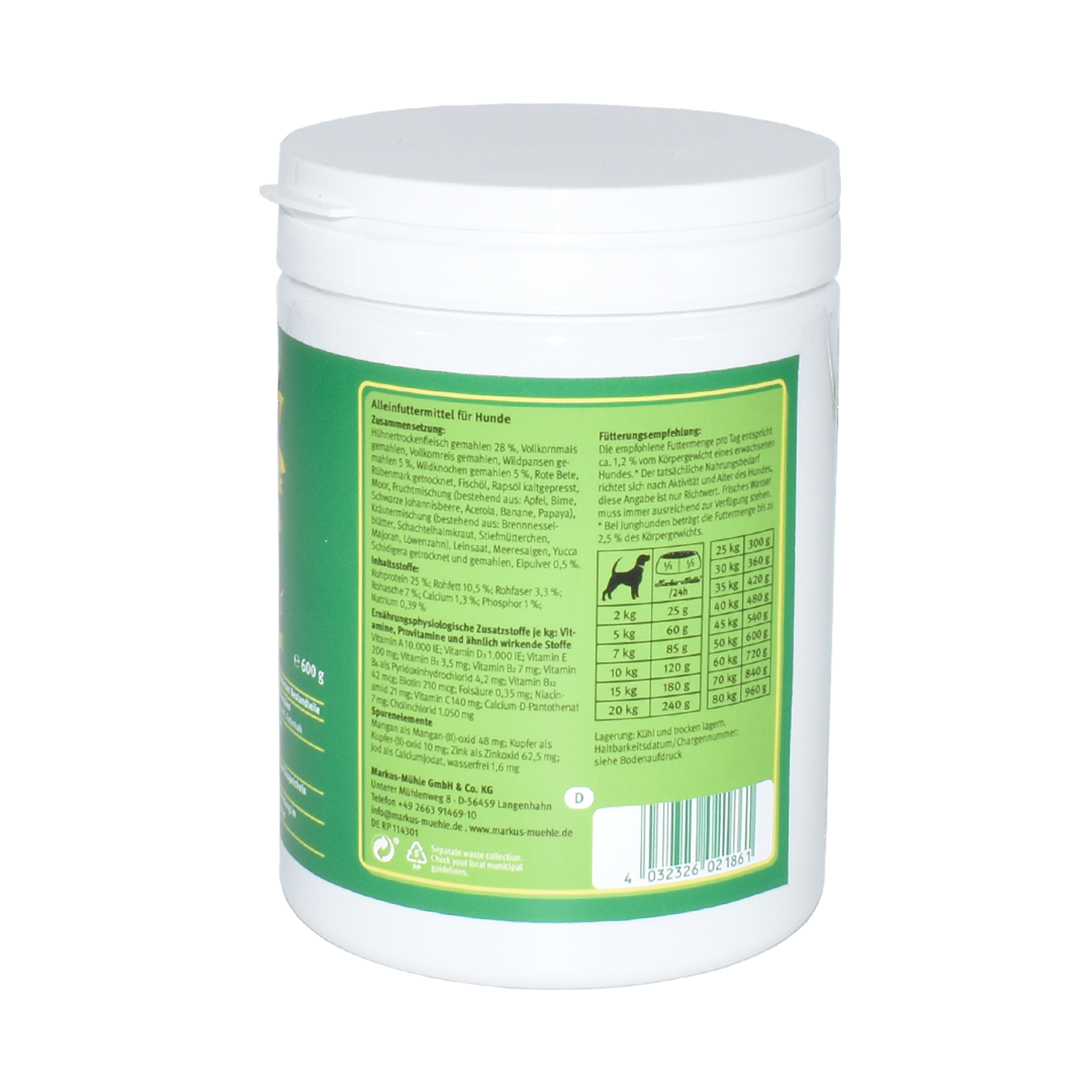 Schnupperangebot Markus-Mühle NaturNah Hundefutter 600 g