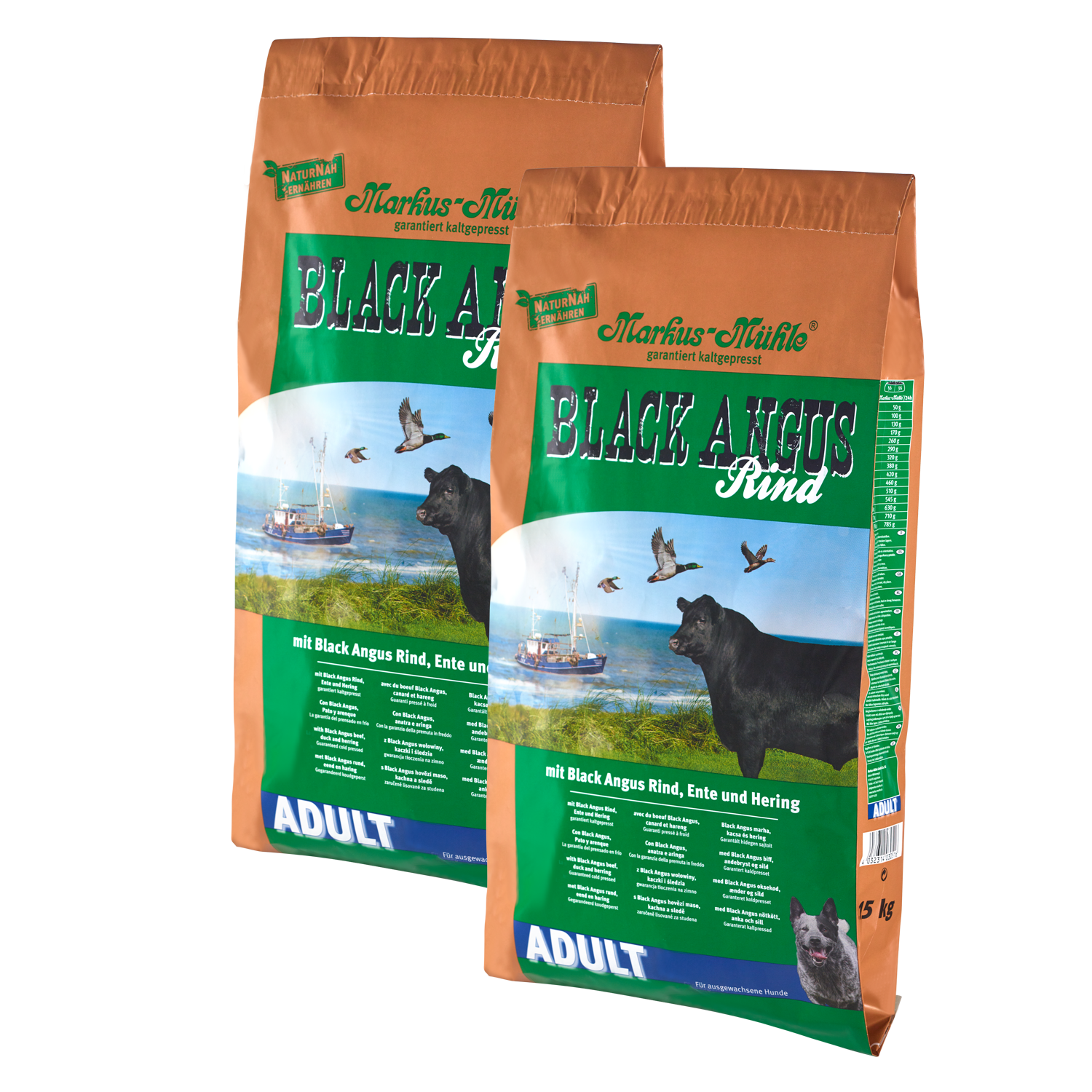 Doppelpack Markus-Mühle BLACK ANGUS ADULT 15 kg