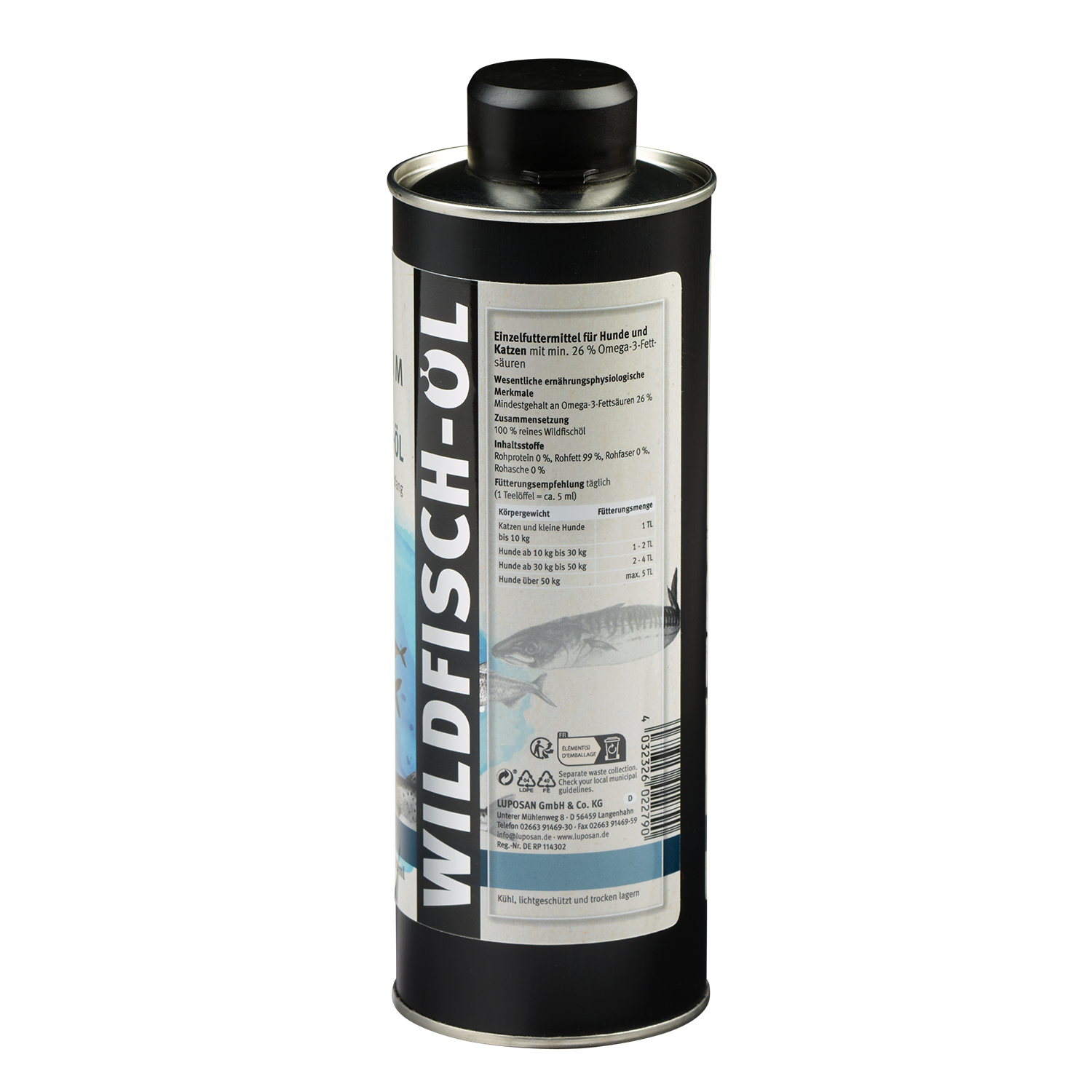 LUPO Premium Wildfisch-Öl 500 ml