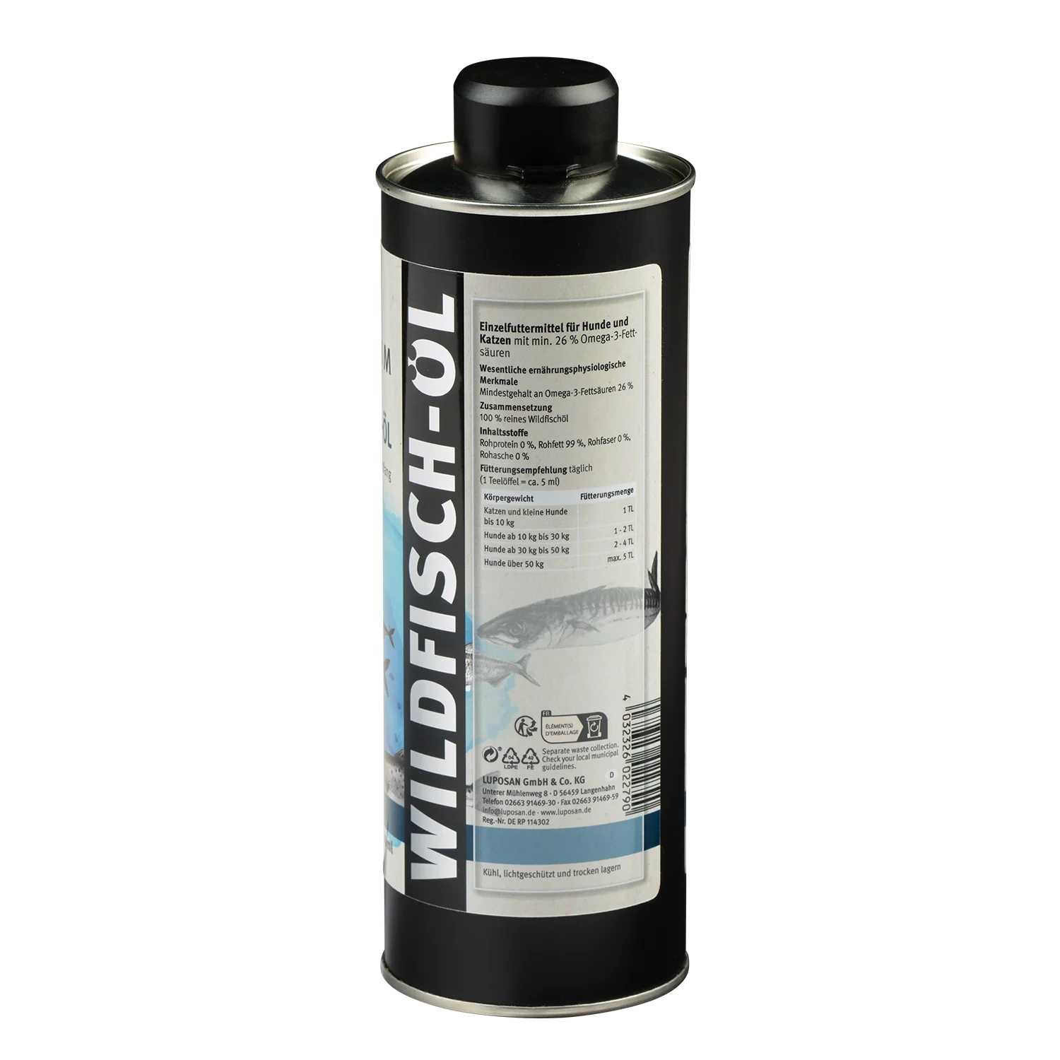 LUPO Premium Wildfisch-Öl 500 ml