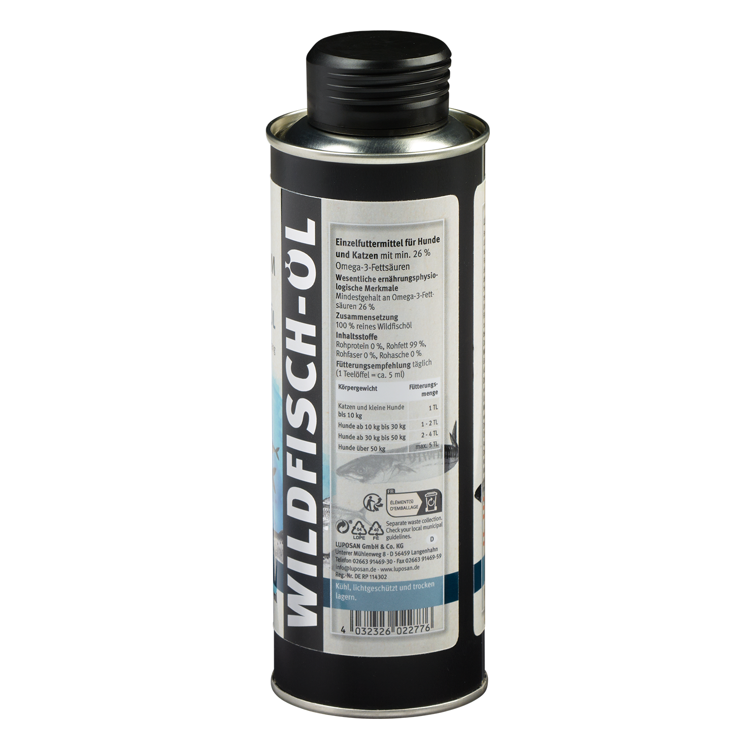 LUPO Premium Wildfisch-Öl 250 ml