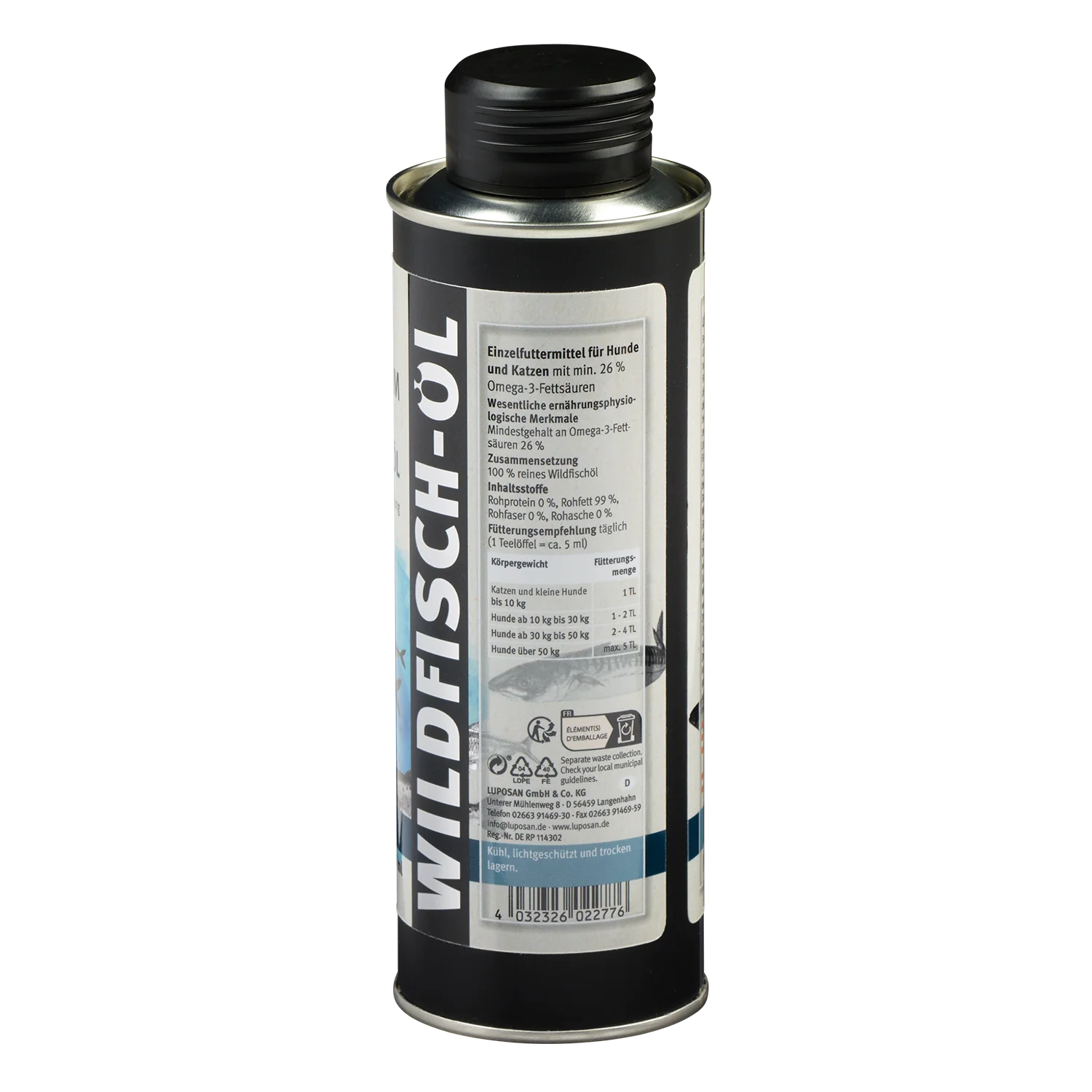LUPO Premium Wildfisch-Öl 250 ml
