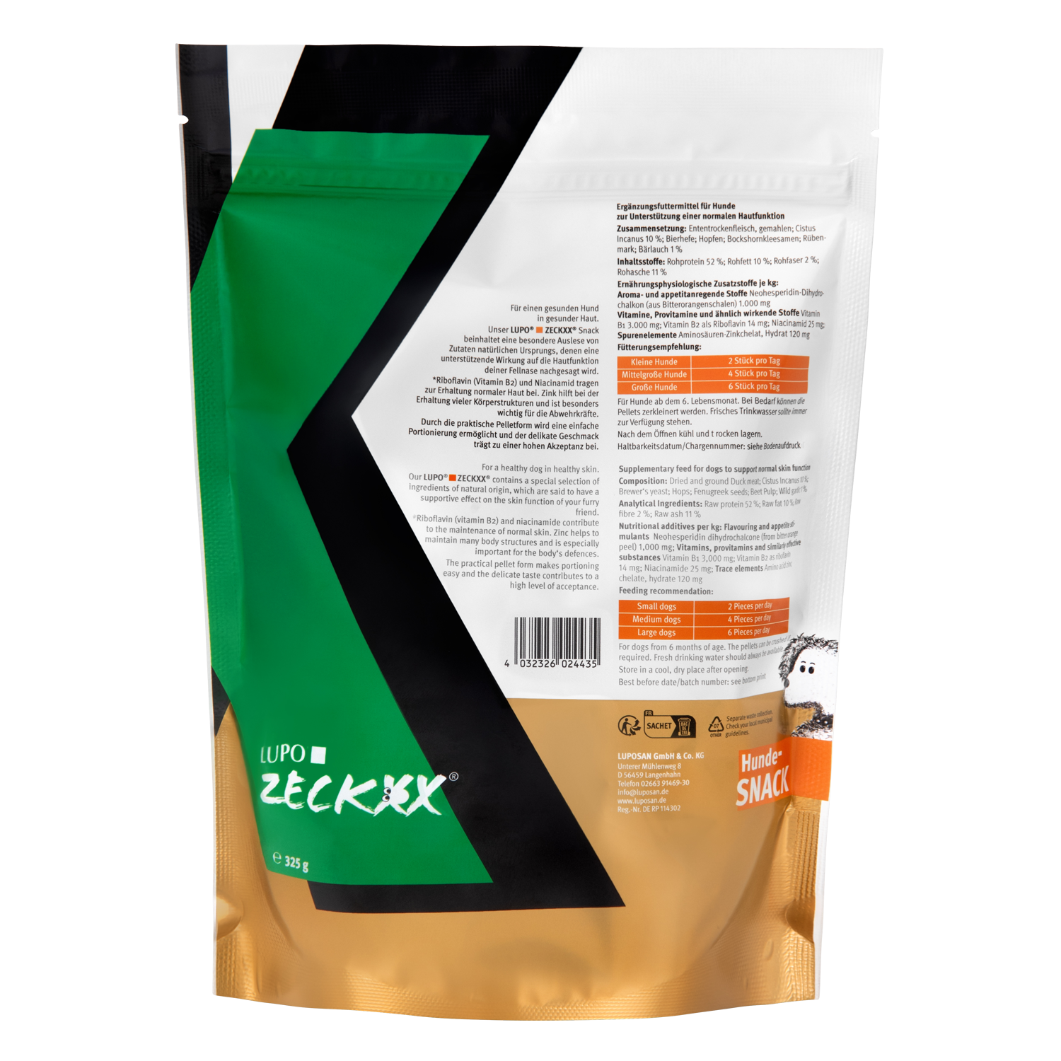 LUPO ZECKXX Snack für Hunde 325 g