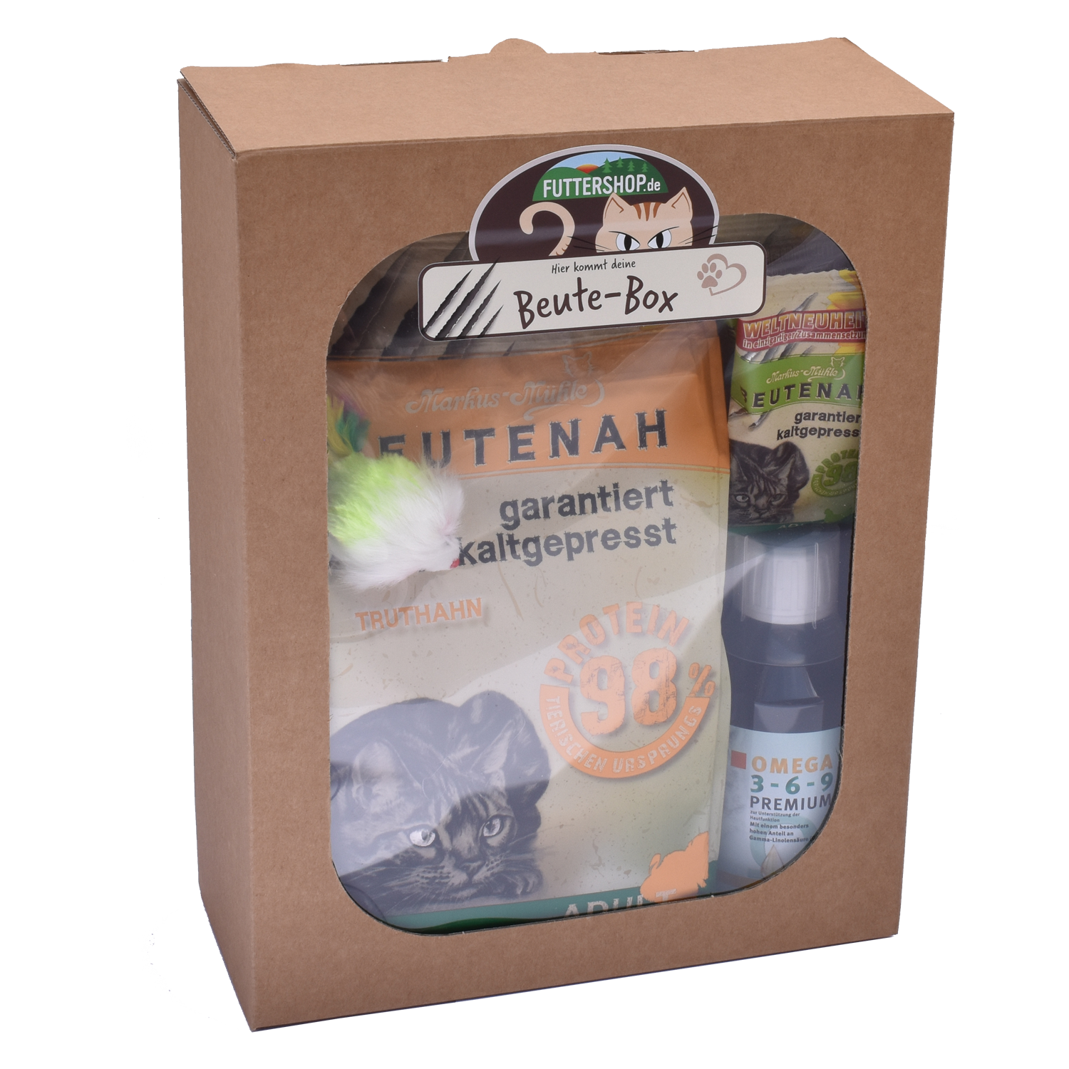Beute-Box Markus-Mühle BEUTENAH Truthahn 1,2 kg + 250 ml LUPO Omega 3-6-9 PREMIUM