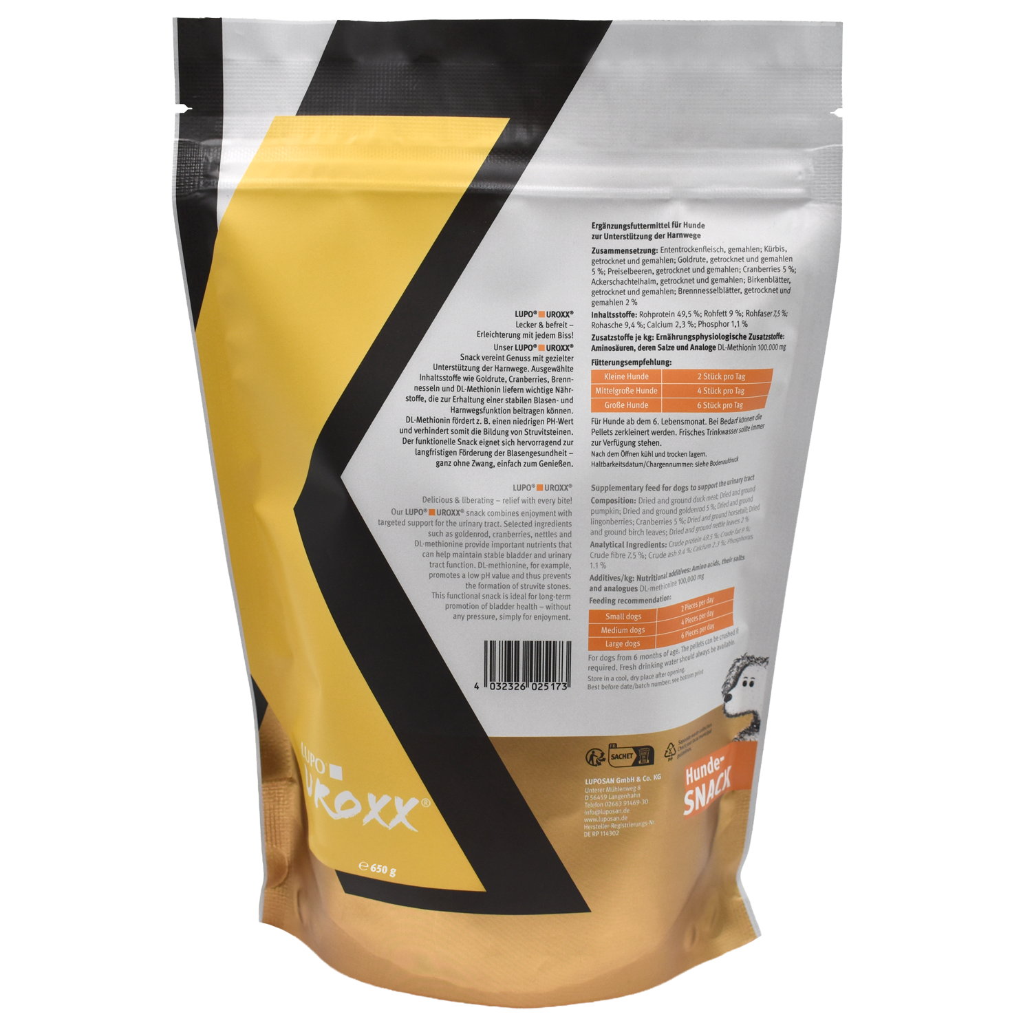 LUPO UROXX Snack für Hunde 650 g