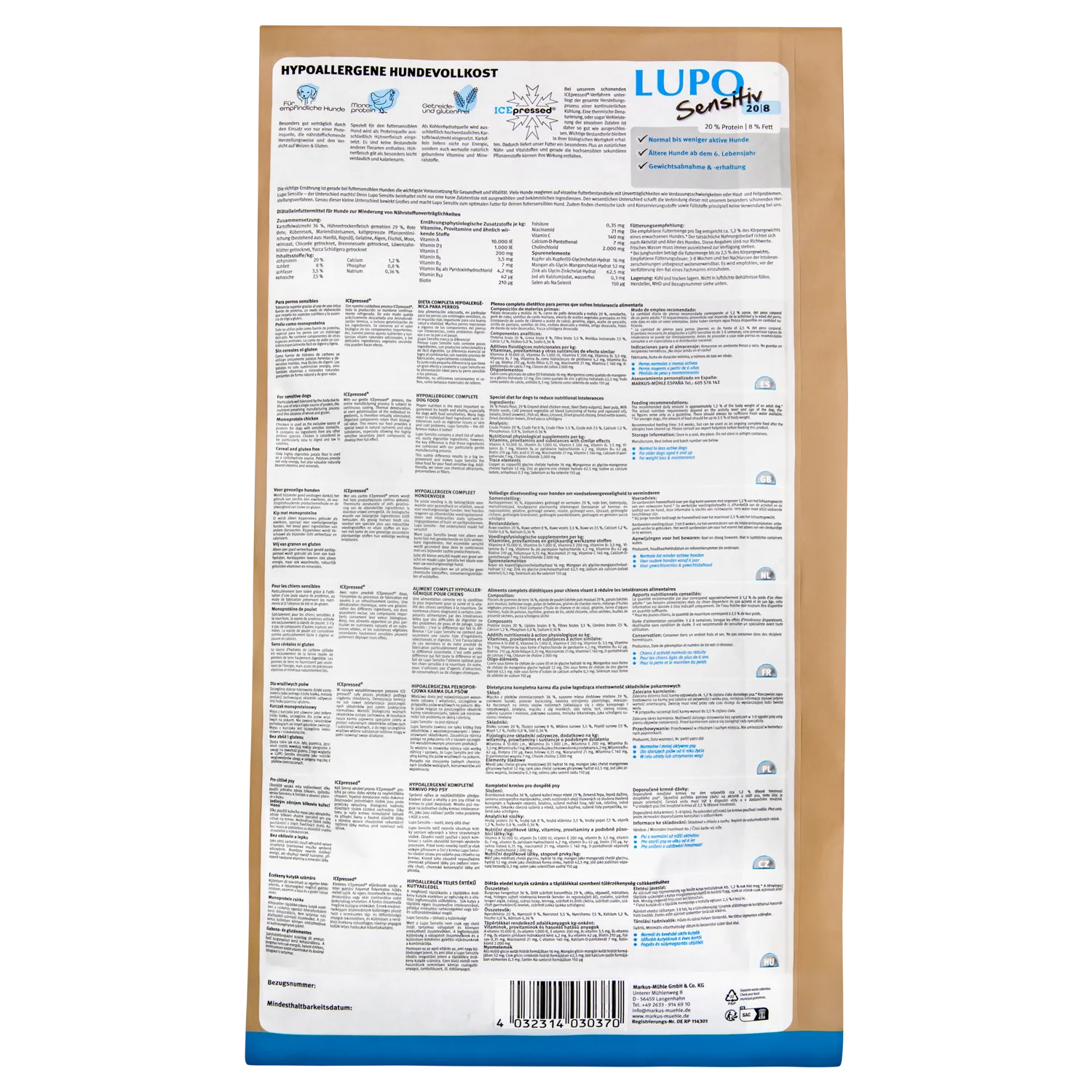 LUPO Sensitiv 20/8 15 kg