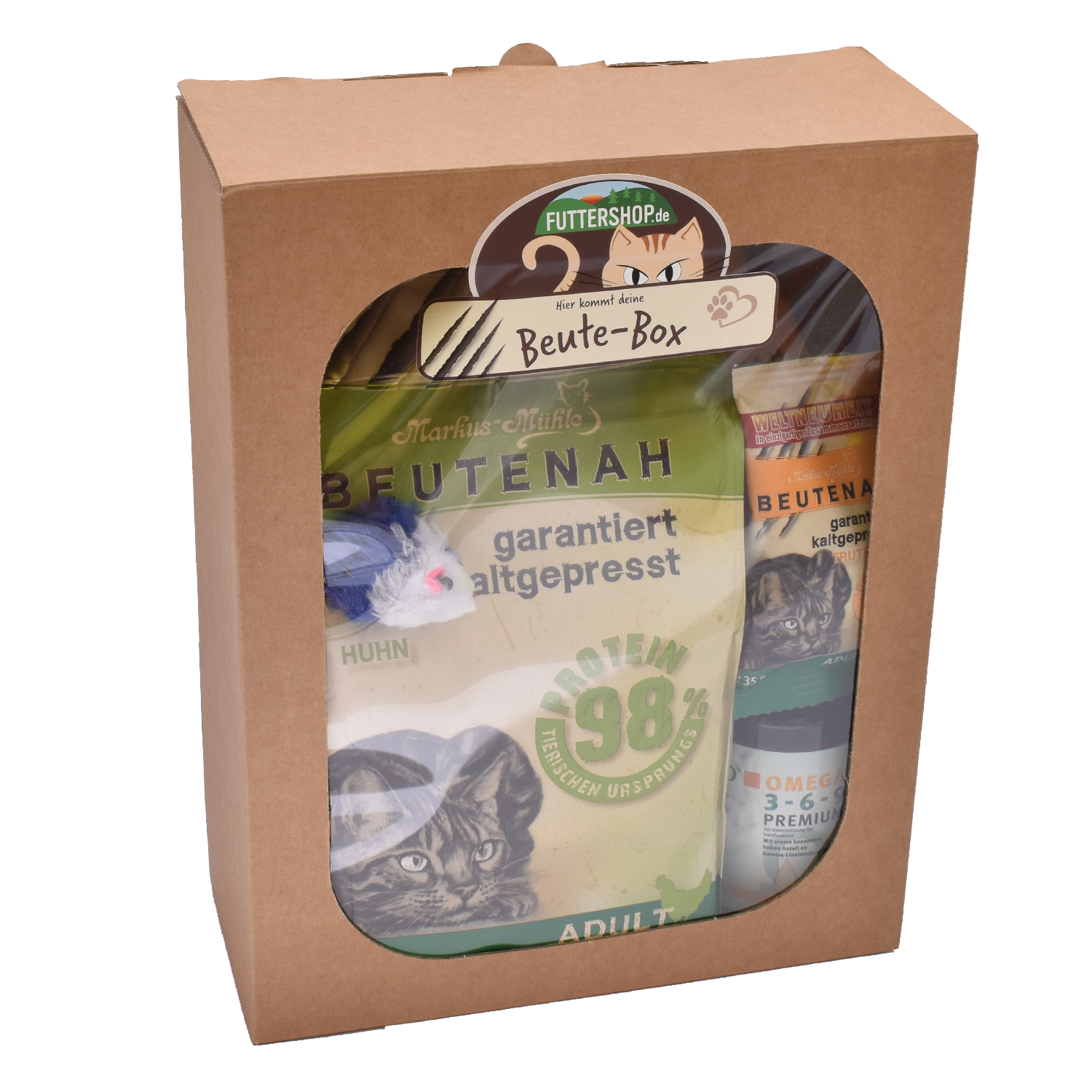 Beute-Box Markus-Mühle BEUTENAH Huhn 1,2 kg + 250 ml LUPO Omega 3-6-9 PREMIUM