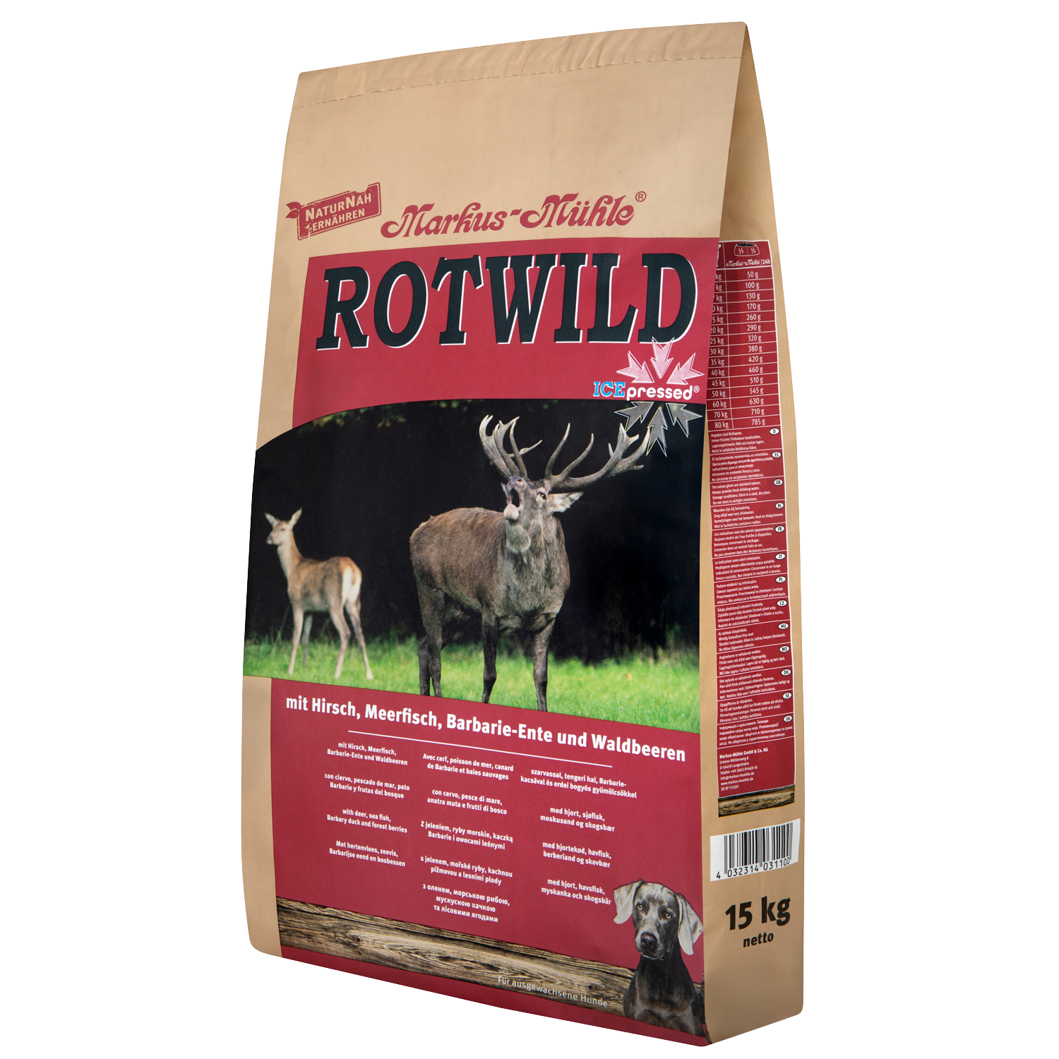Markus-Mühle ROTWILD Hirsch WEIDELAMM 15 kg
