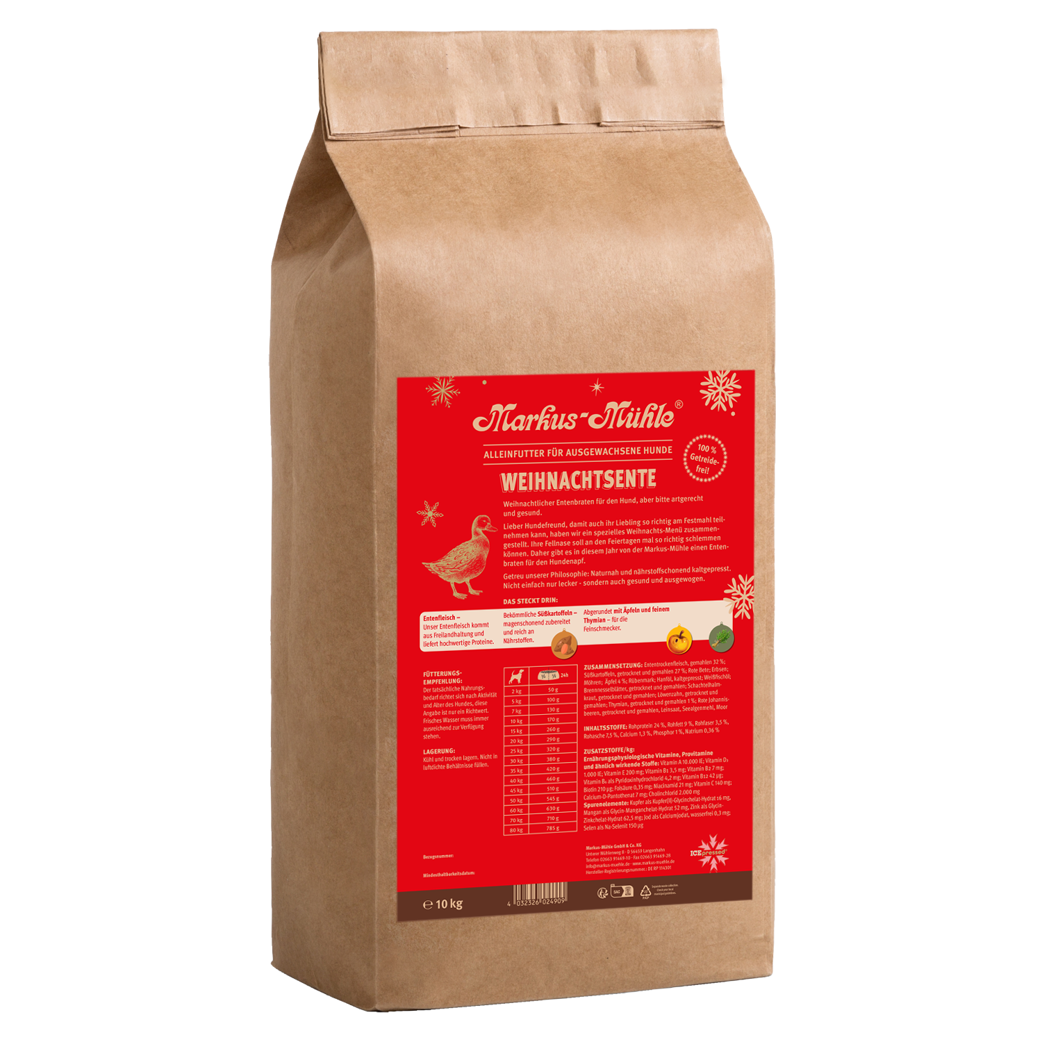 Markus-Mühle WEIHNACHTSENTE 10 kg *limitierte Sonderedition* Markus-Mühle WEIHNACHTSENTE 10 kg *limitierte Sonderedition*