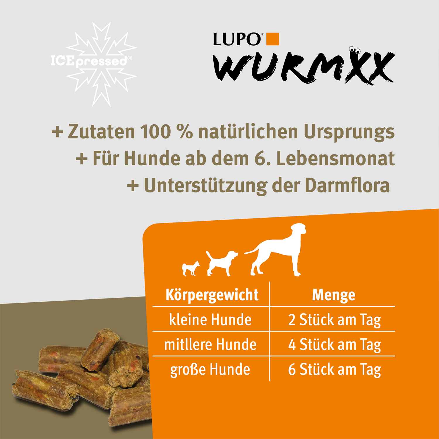 LUPO WURMXX Snack für Hunde 325 g LUPO WURMXX Snack für Hunde 325 g