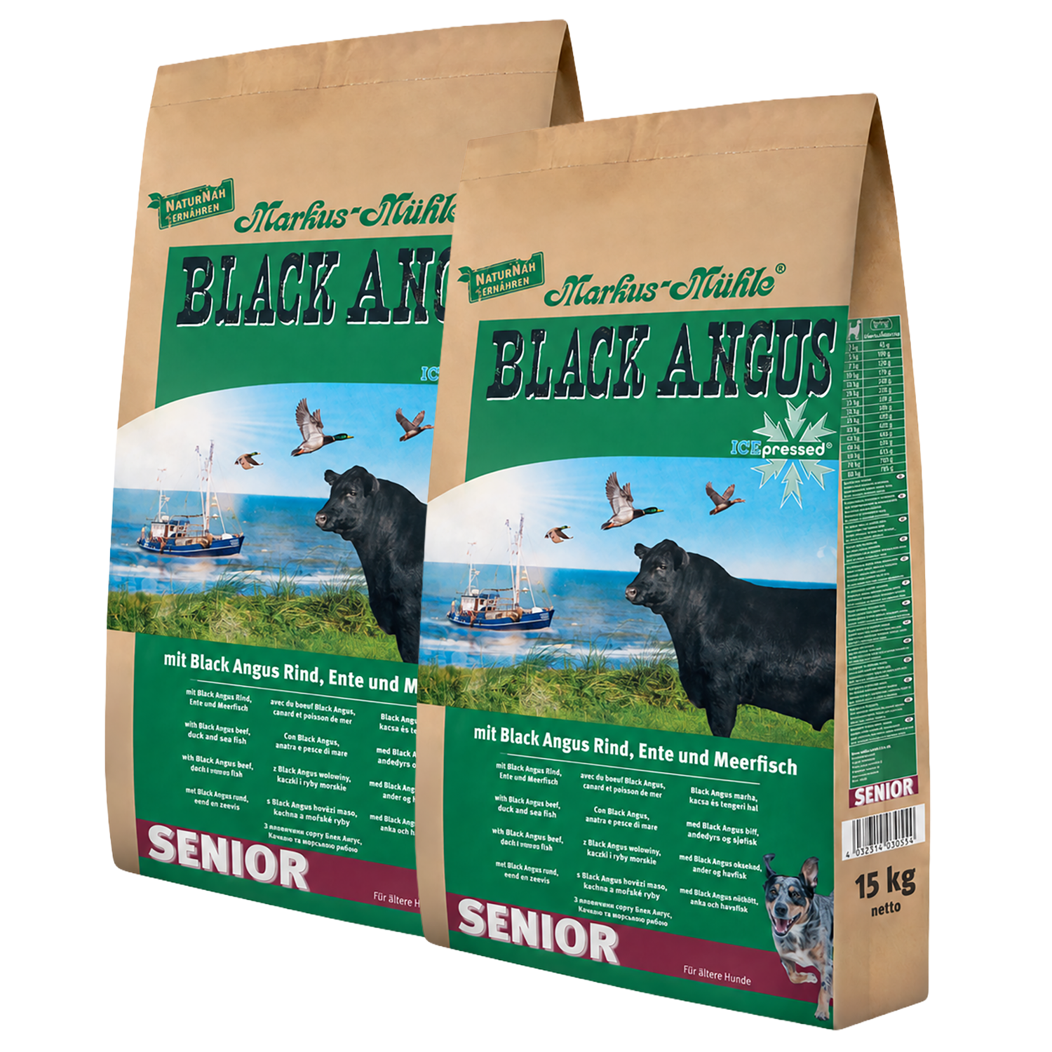 Doppelpack Markus-Mühle BLACK ANGUS SENIOR 15 kg 