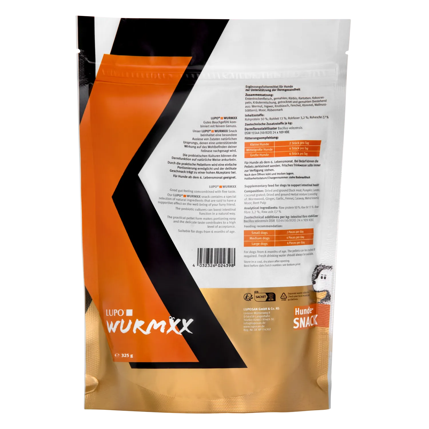 LUPO WURMXX Snack für Hunde 325 g