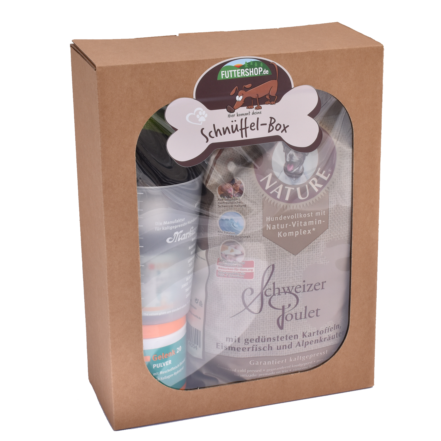 Schnüffel-Box TRUE NATURE 1,5kg + 100ml LUPO Omega 3-6-9 PREMIUM + 150g LUPO Gelenk