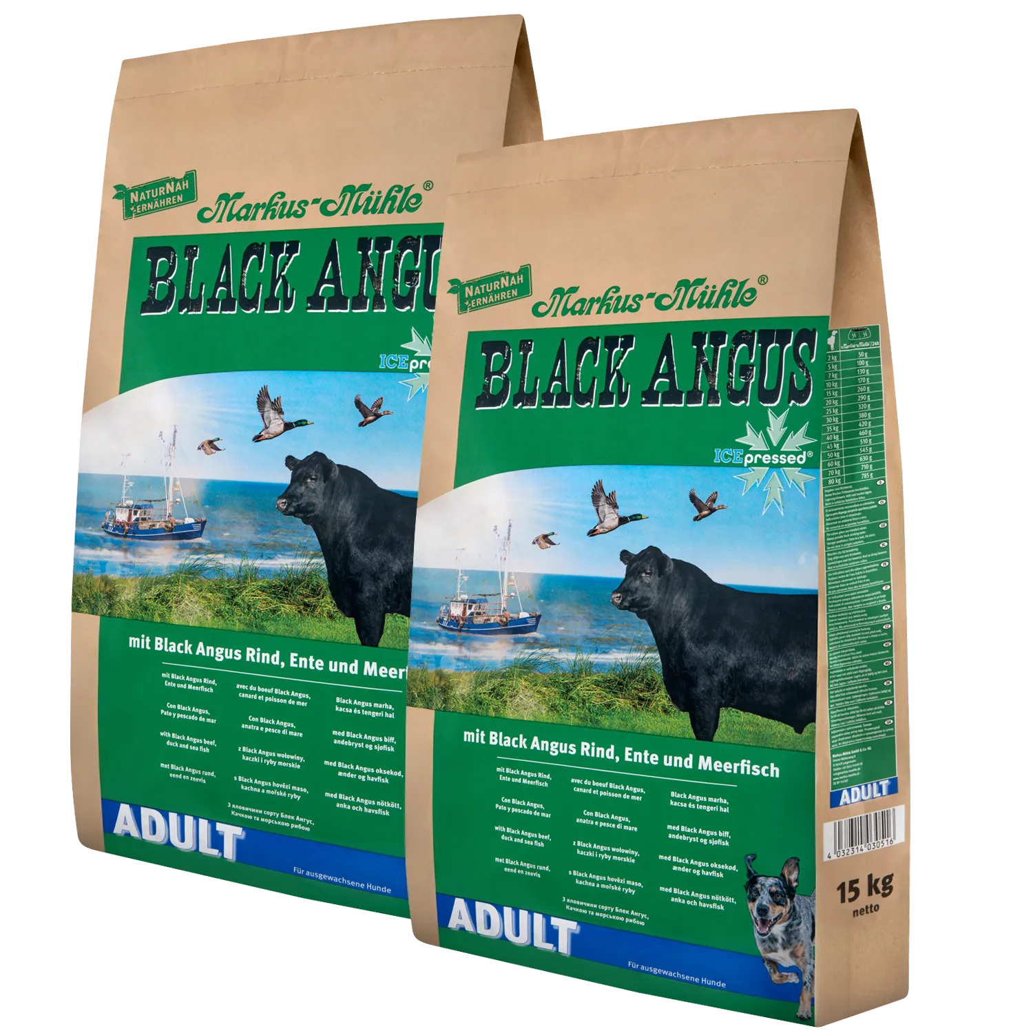 Doppelpack Markus-Mühle BLACK ANGUS ADULT 15 kg