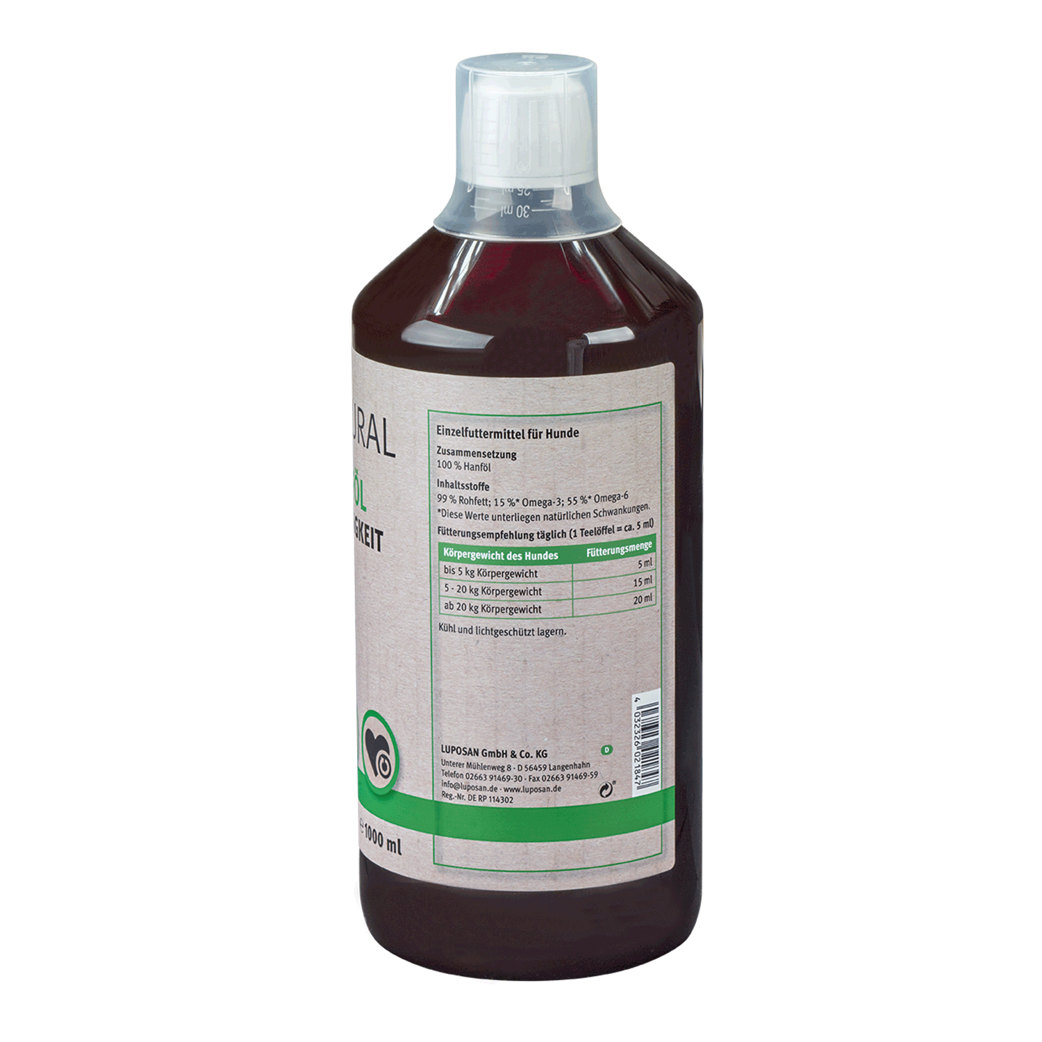 LUPO NATURAL Hanföl 1000 ml