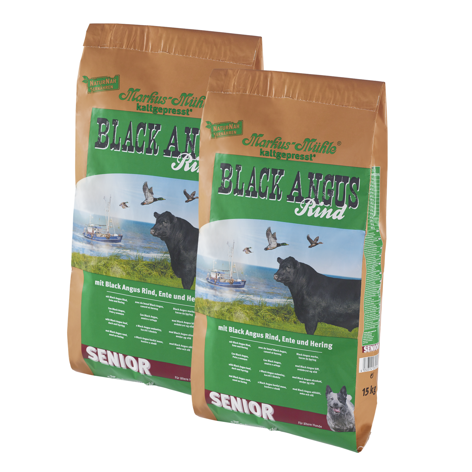 Doppelpack Markus-Mühle BLACK ANGUS SENIOR 15 kg 
