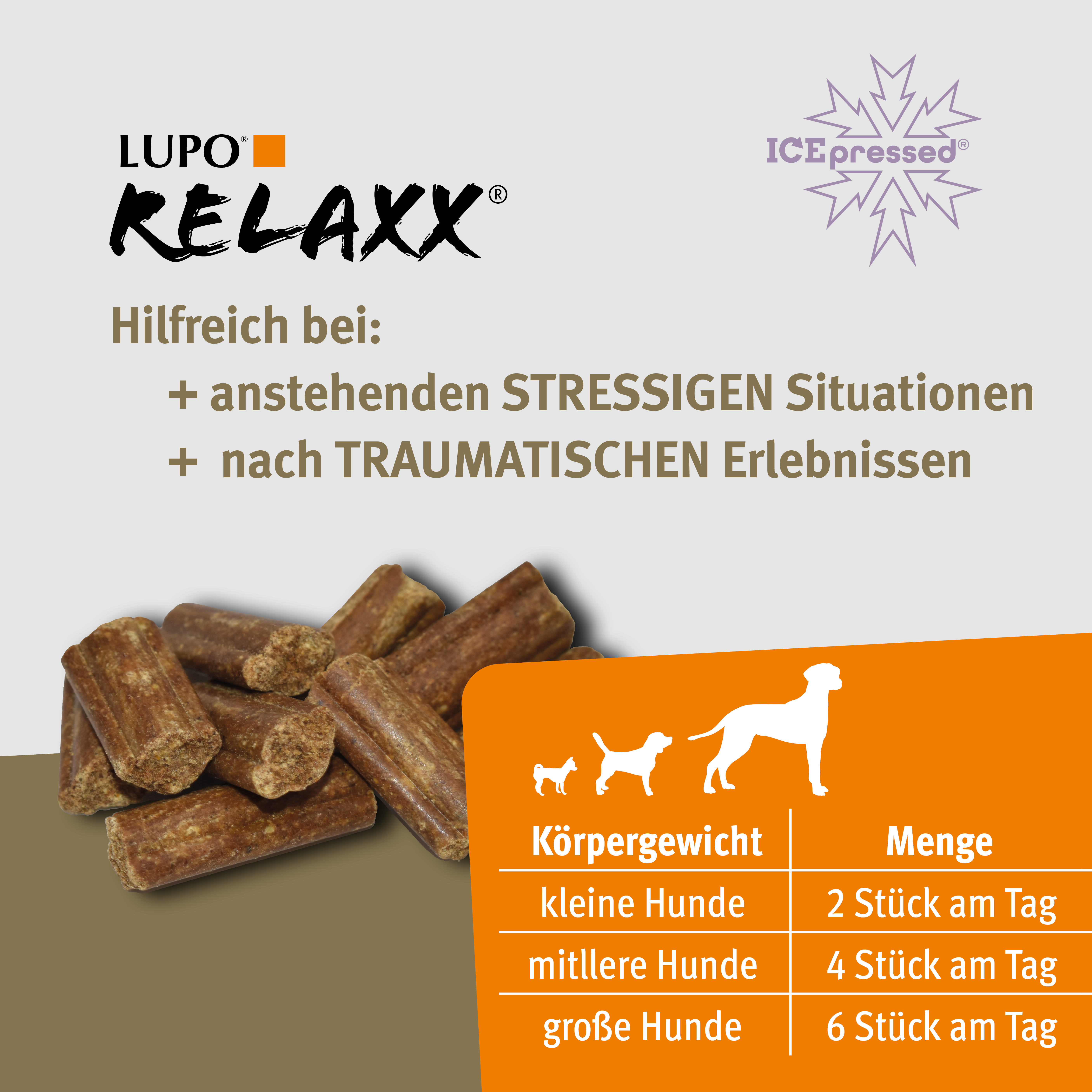 LUPO RELAXX Snack für Hunde 650 g LUPO RELAXX Snack für Hunde 650 g