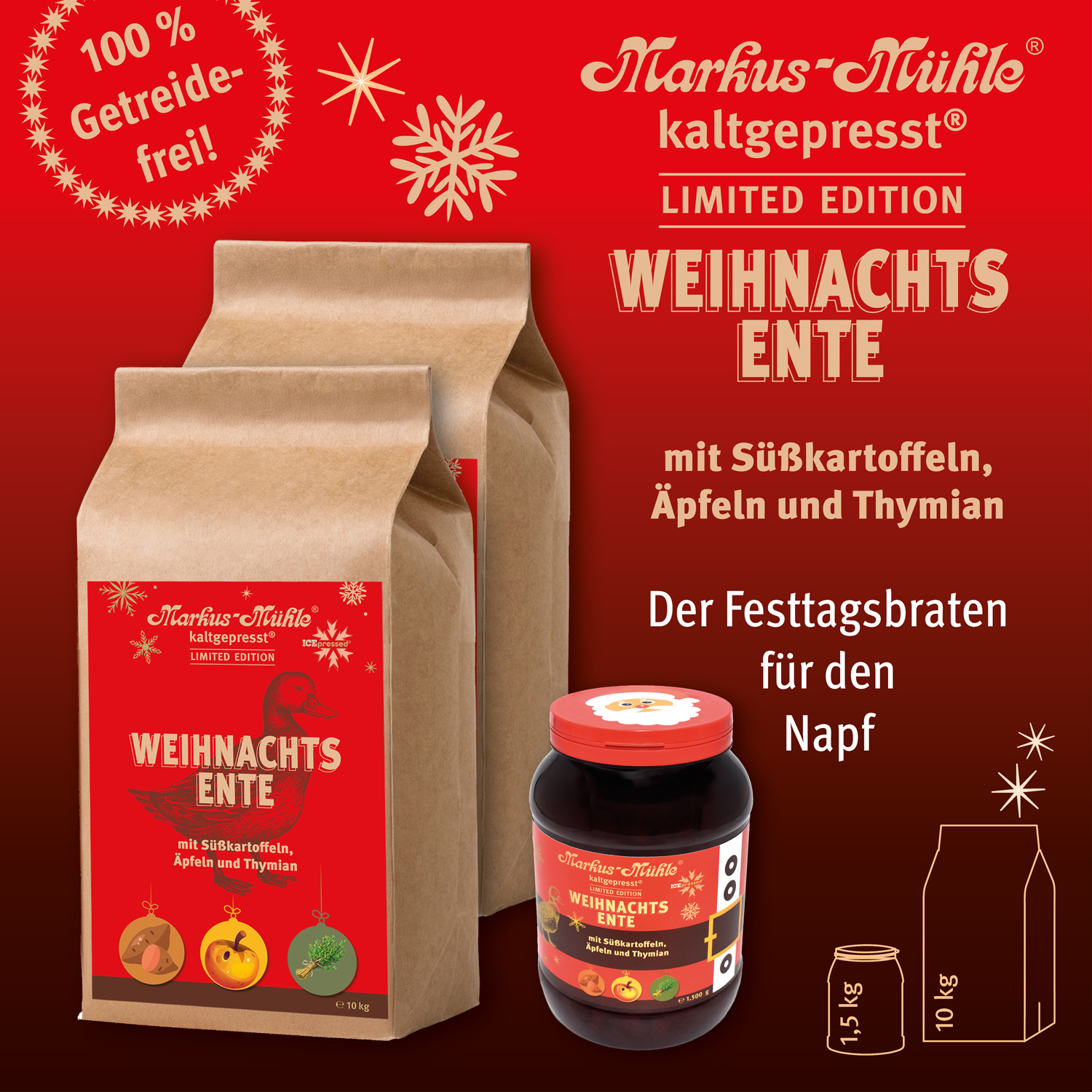 Markus-Mühle WEIHNACHTSENTE 10 kg *limitierte Sonderedition* Markus-Mühle WEIHNACHTSENTE 10 kg *limitierte Sonderedition*
