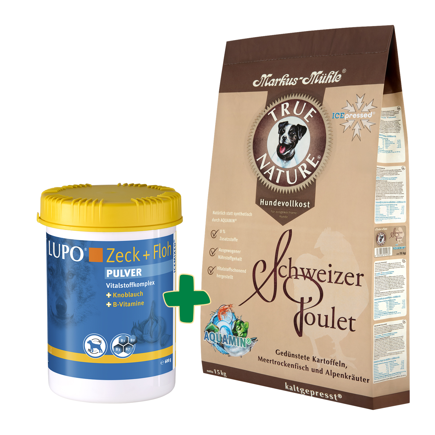Saison-Paket Markus-Mühle TRUE NATURE 15 kg + LUPO Zeck+ Floh 600g