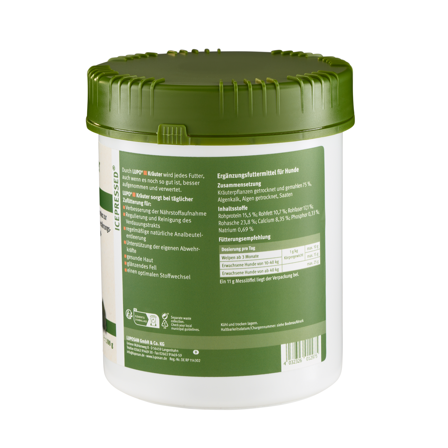 LUPO Kräuter Pellets 675 g