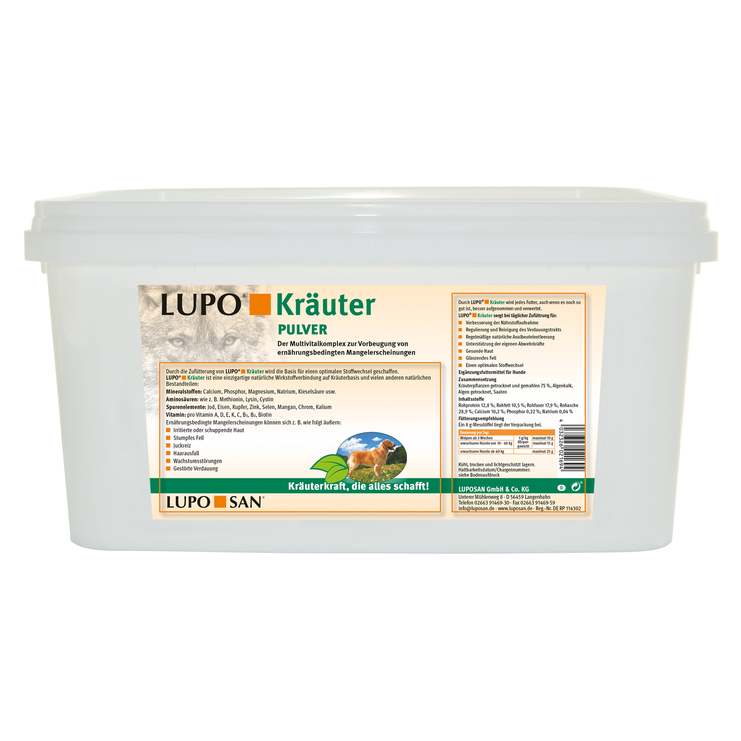 LUPO Kräuter Pulver 2,4 kg Eimer