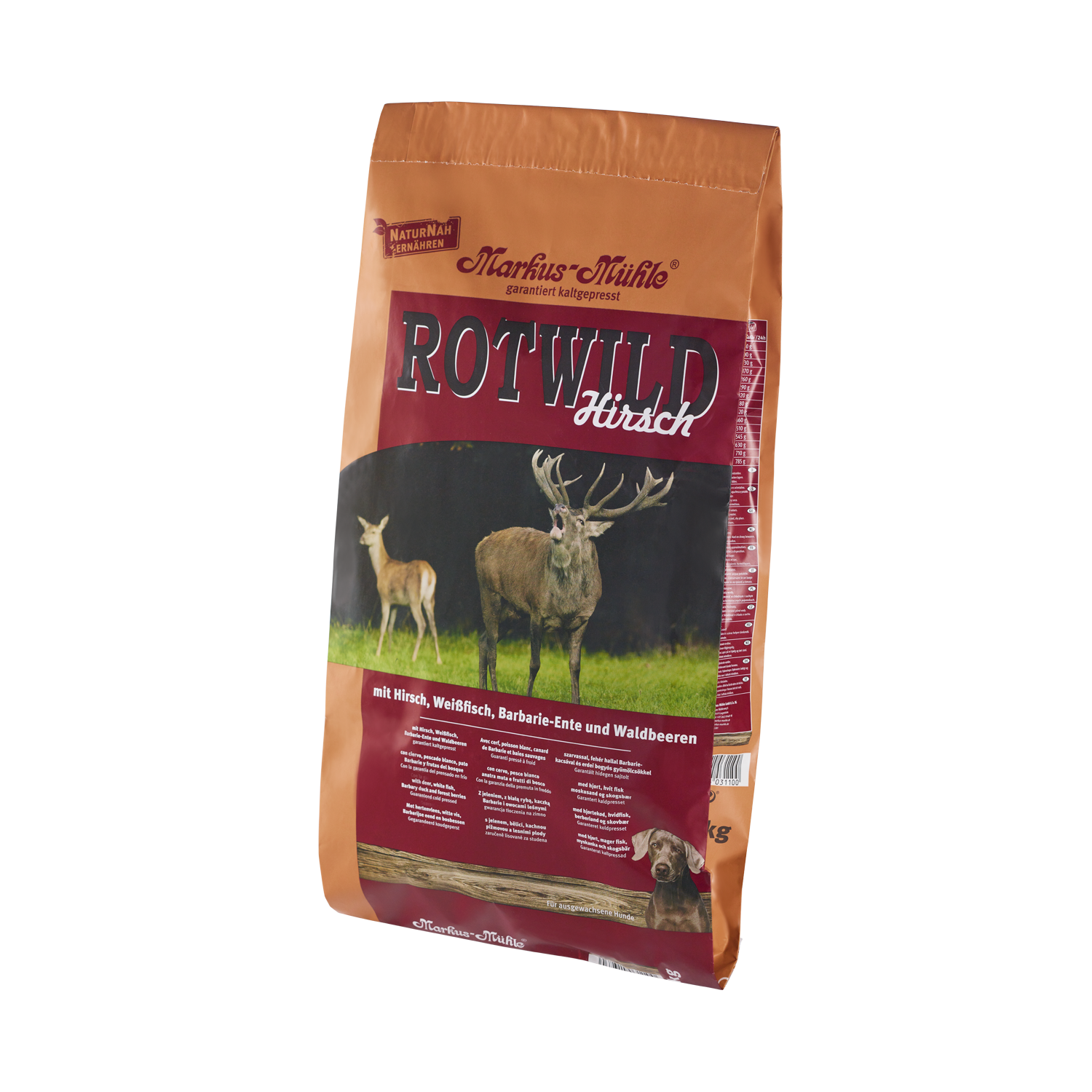 ROTWILD Hirsch - Hundetrockenfutter mit Hirsch 5 kg"